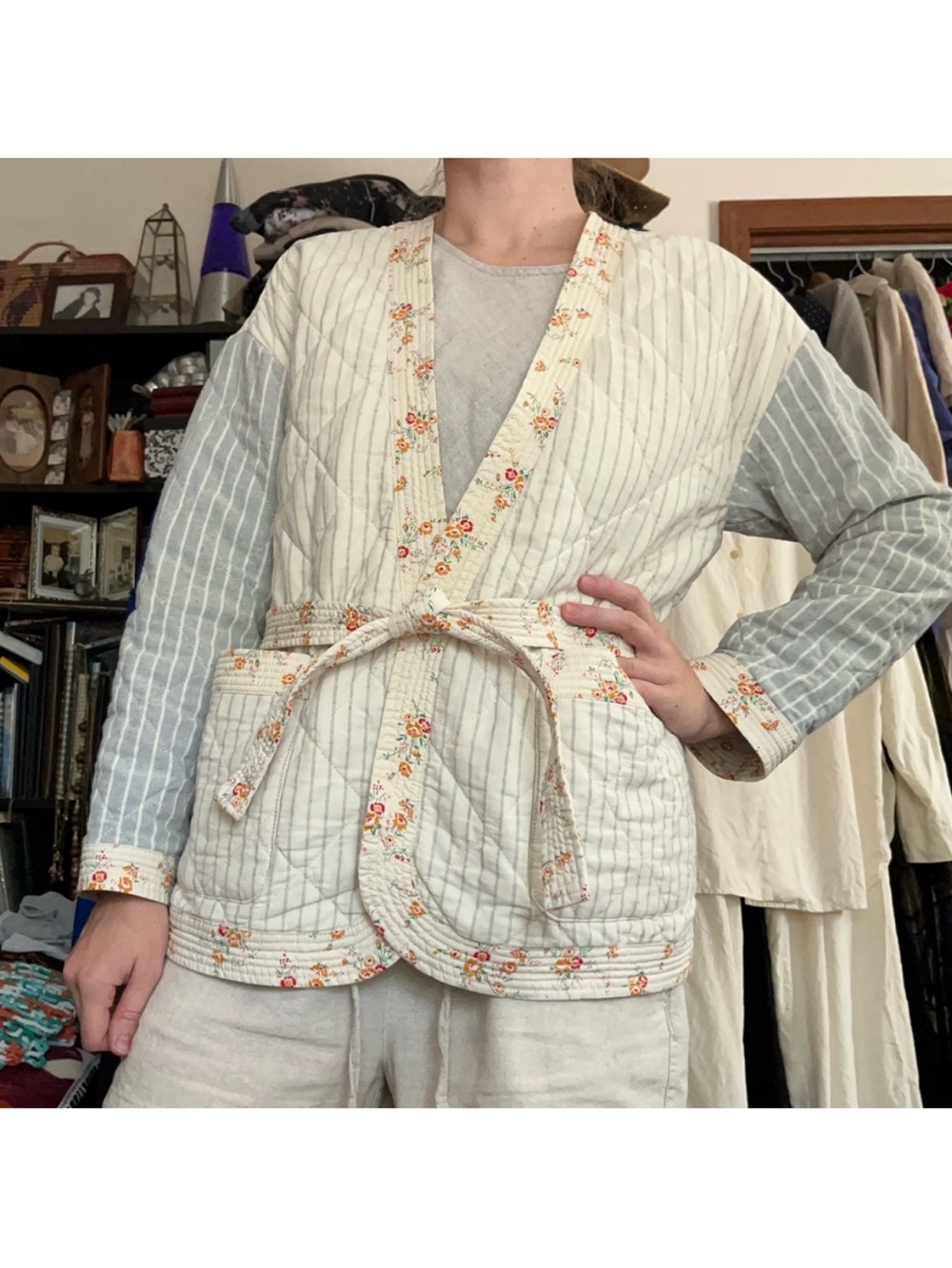 2019 Madewell x The New Denim Project Cotton Patchwork Quilted Jacket S Fall - Picture 11 of 16